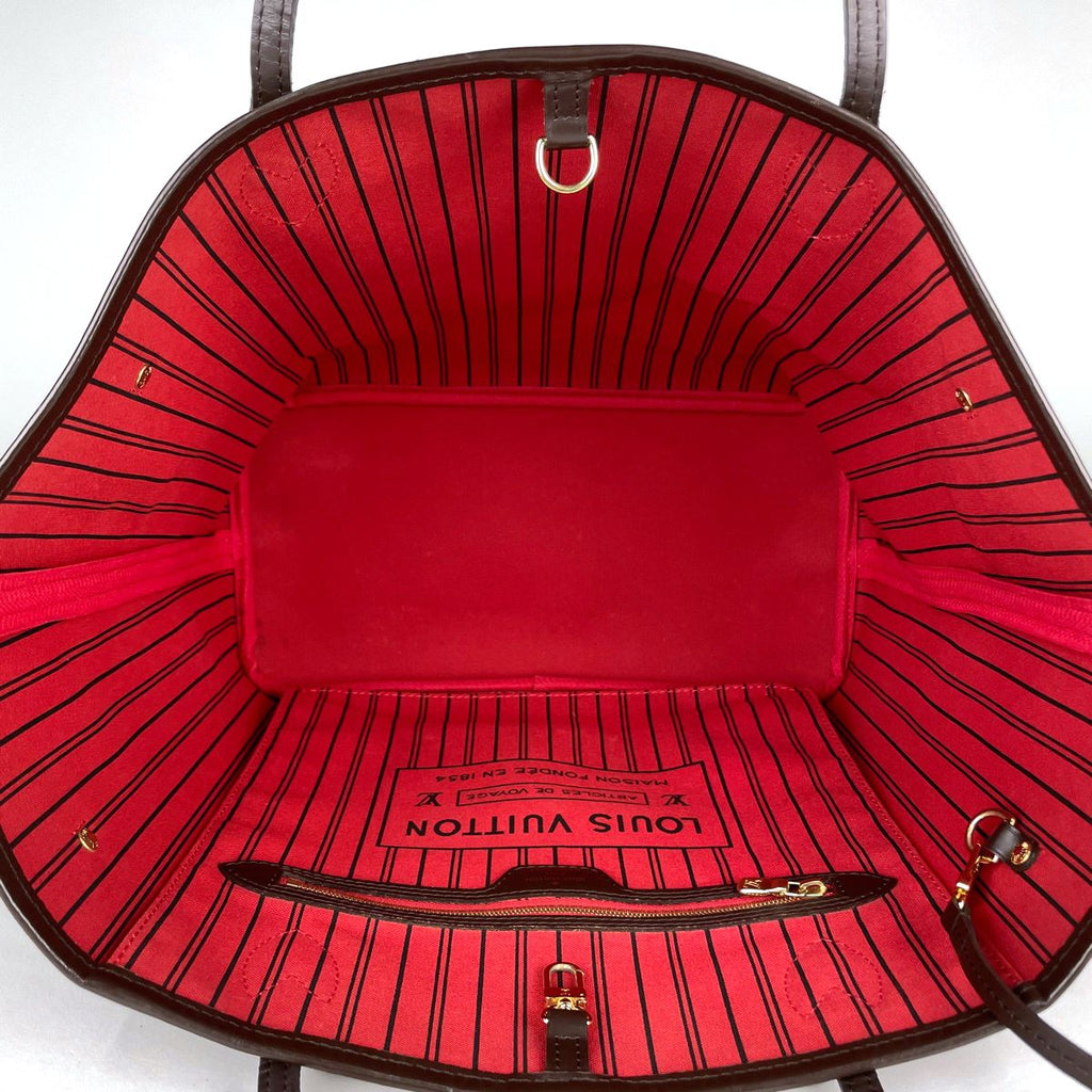 Louis Vuitton Neverfull MM Tote Damier Brown Cerise — view 8