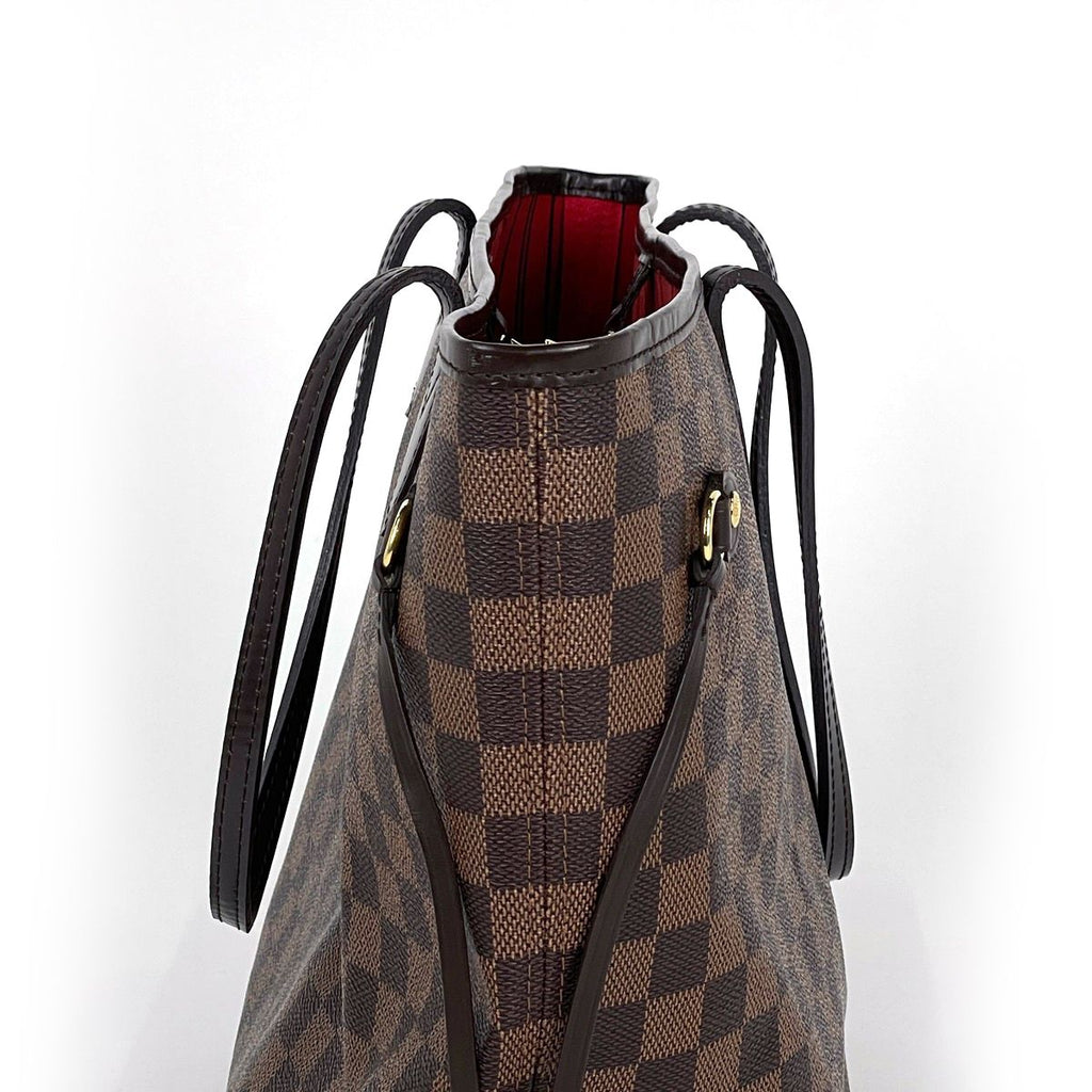 Louis Vuitton Neverfull MM Tote Damier Brown Cerise — view 5