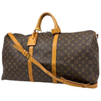 Louis Vuitton Keepall Bandouliere 60 Boston Bag Monogram Brown