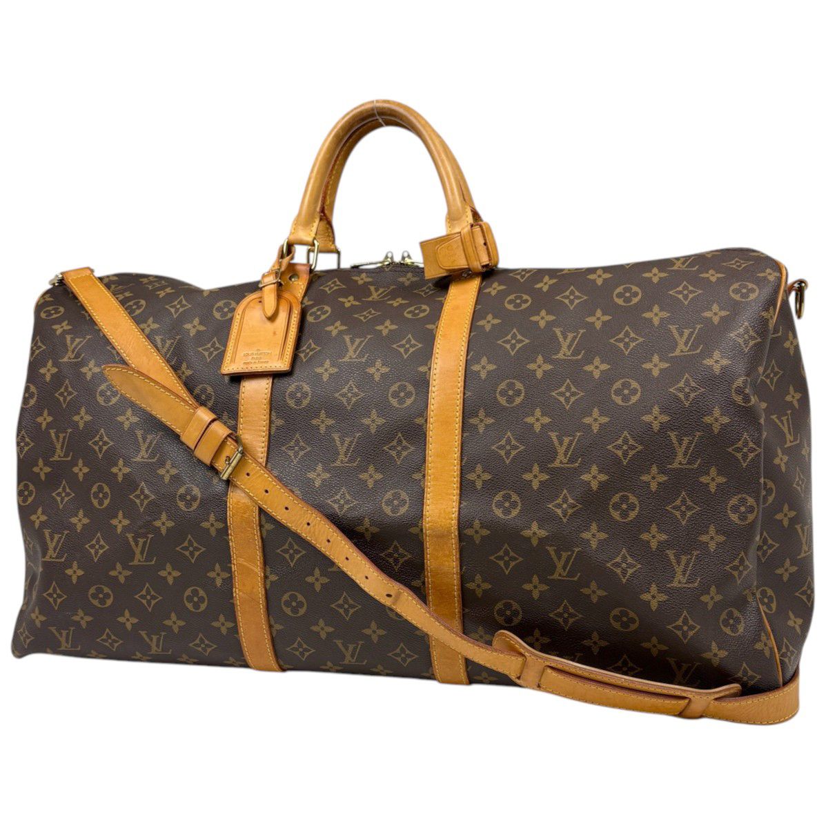 Louis Vuitton Keepall Bandouliere 60 Boston Bag Monogram Brown