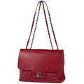 Chanel Shoulder Bag CC Logo Double Face Caviar Leather