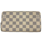 Louis Vuitton Zippy Wallet Round Zip Damier Azur White