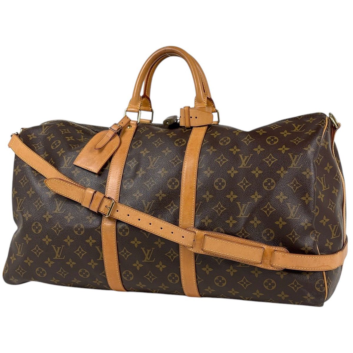 Louis Vuitton Keepall Bandouliere 55 Boston Bag 2-Way Monogram Brown