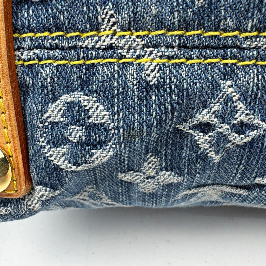 Louis Vuitton Baggy PM Shoulder Bag Monogram Denim Blue — view 3