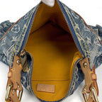 Louis Vuitton Baggy PM Shoulder Bag Monogram Denim Blue — view 7