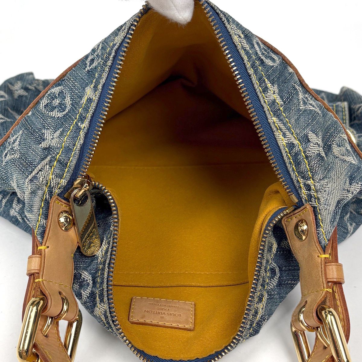 Louis Vuitton Baggy PM Shoulder Bag Monogram Denim Blue — view 7