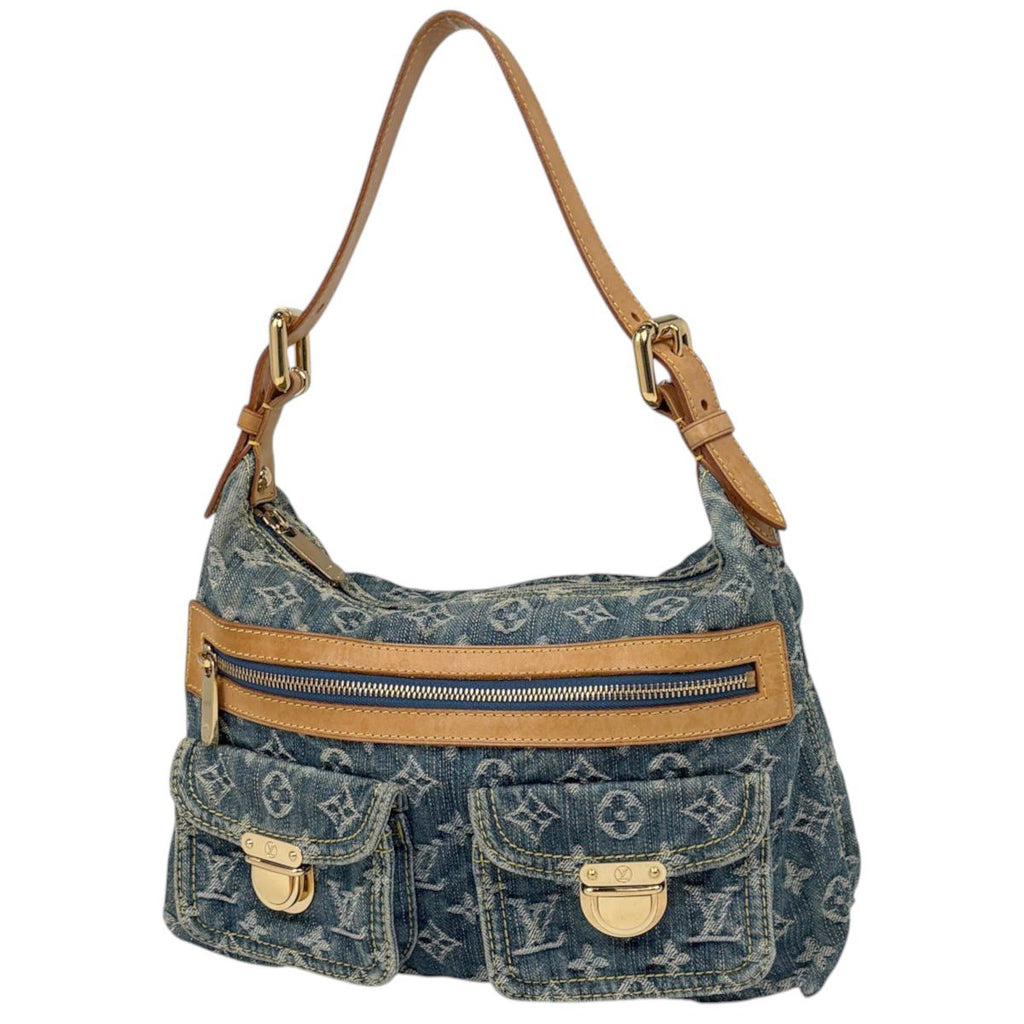 Louis Vuitton Baggy PM Shoulder Bag Monogram Denim Blue