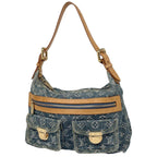 Louis Vuitton Baggy PM Shoulder Bag Monogram Denim Blue