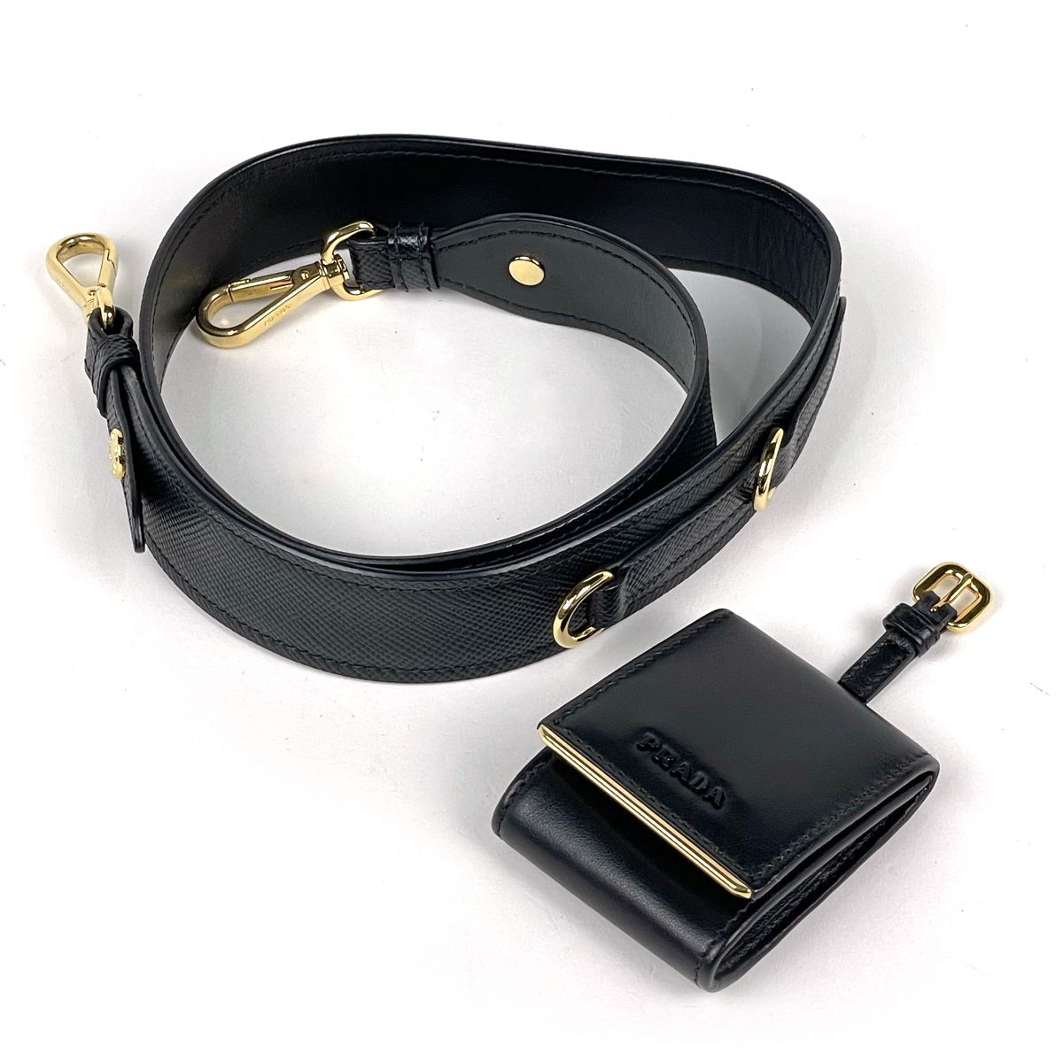 Prada Handbag Monochrome 2-Way Saffiano Leather Nero — view 8