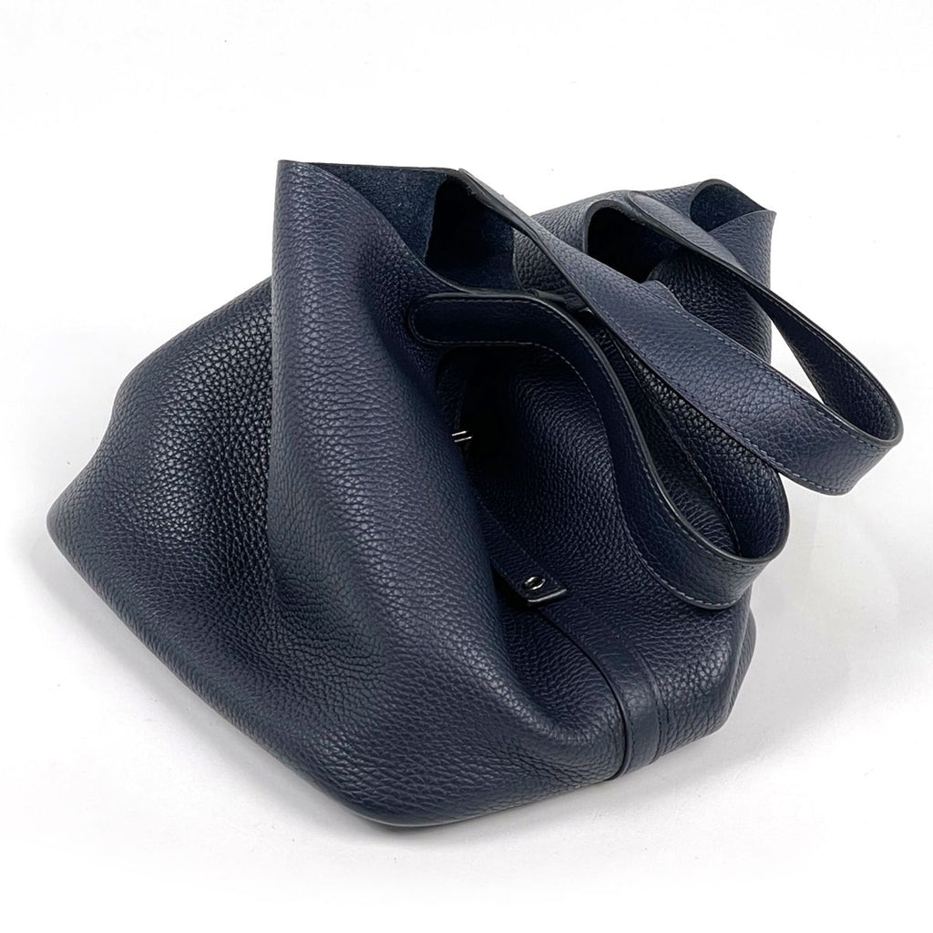 Hermes Picotin Lock MM Mini Bag Taurillon Clemence Bleu Nuit — view 5