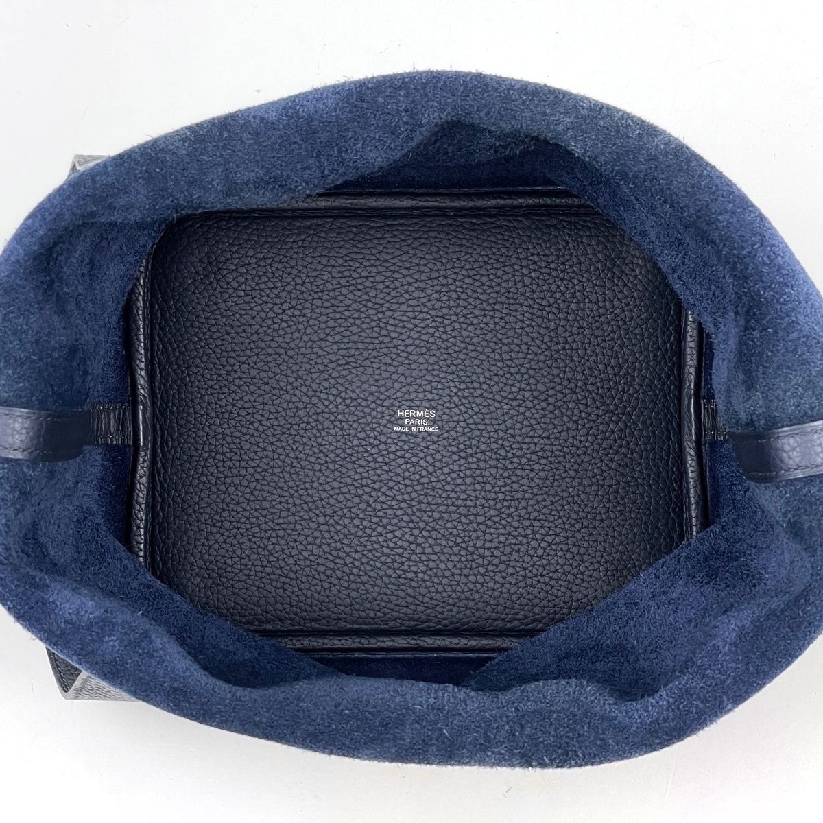 Hermes Picotin Lock MM Mini Bag Taurillon Clemence Bleu Nuit — view 8