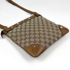 Gucci Shoulder Bag GG Pattern Studs Canvas Beige Brown — view 2