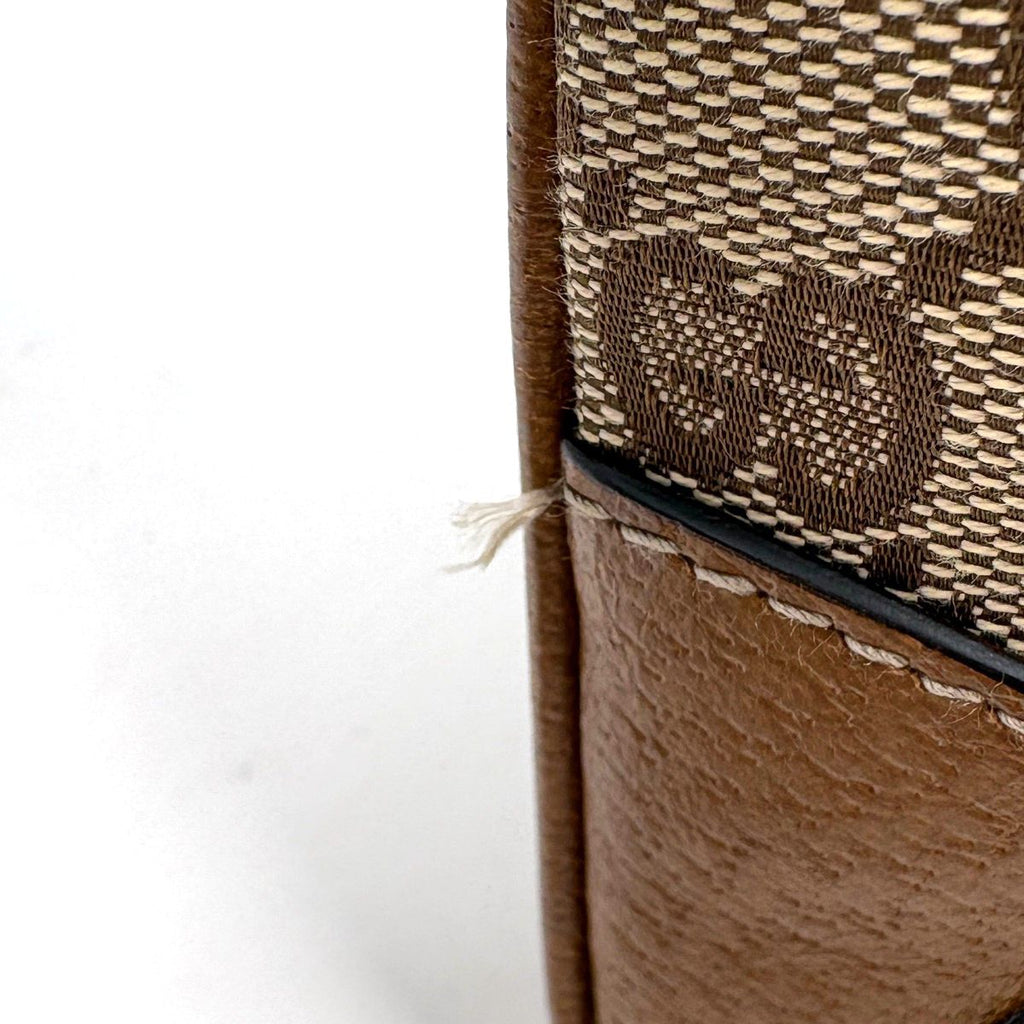 Gucci Shoulder Bag GG Pattern Studs Canvas Beige Brown — view 4