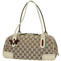 Gucci Shoulder Bag GG Pattern Sherry Line Web Princy Canvas Beige White