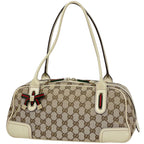 Gucci Shoulder Bag GG Pattern Sherry Line Web Princy Canvas Beige White