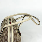 Gucci Shoulder Bag GG Pattern Sherry Line Web Princy Canvas Beige White — view 8