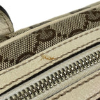 Gucci Shoulder Bag GG Pattern Sherry Line Web Princy Canvas Beige White — view 4