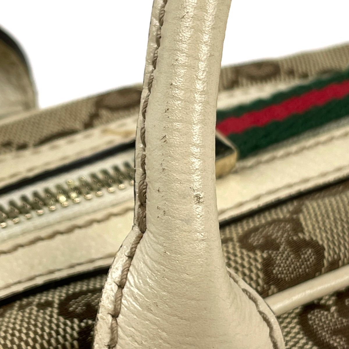 Gucci Shoulder Bag GG Pattern Sherry Line Web Princy Canvas Beige White — view 5