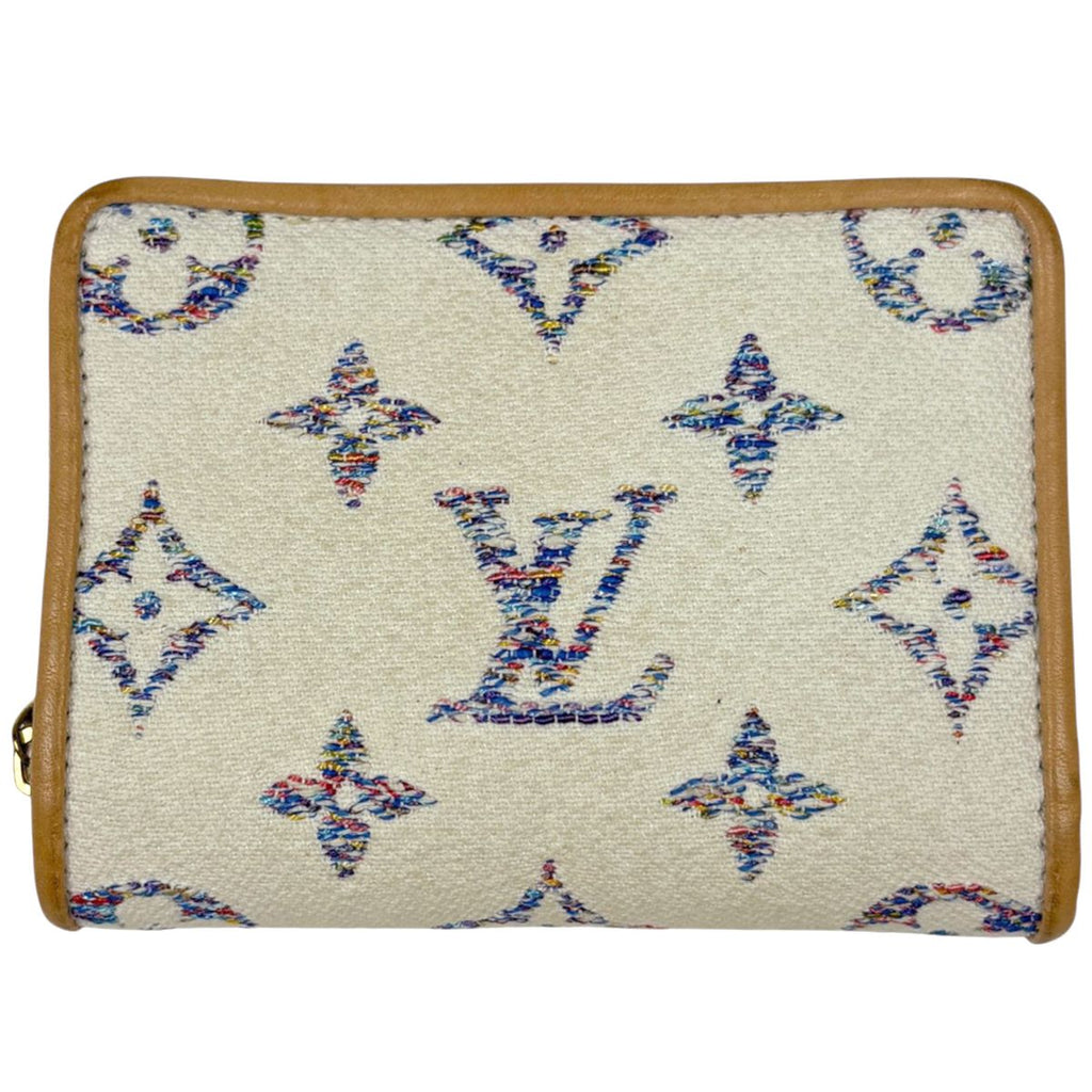 Louis Vuitton Portefeuille Lou Bifold Wallet Monogram Jacquard Beige
