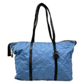 Prada Shoulder Bag Light Blue Black Quilted Leather