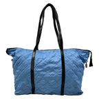 Prada Shoulder Bag Light Blue Black Quilted Leather — view 3