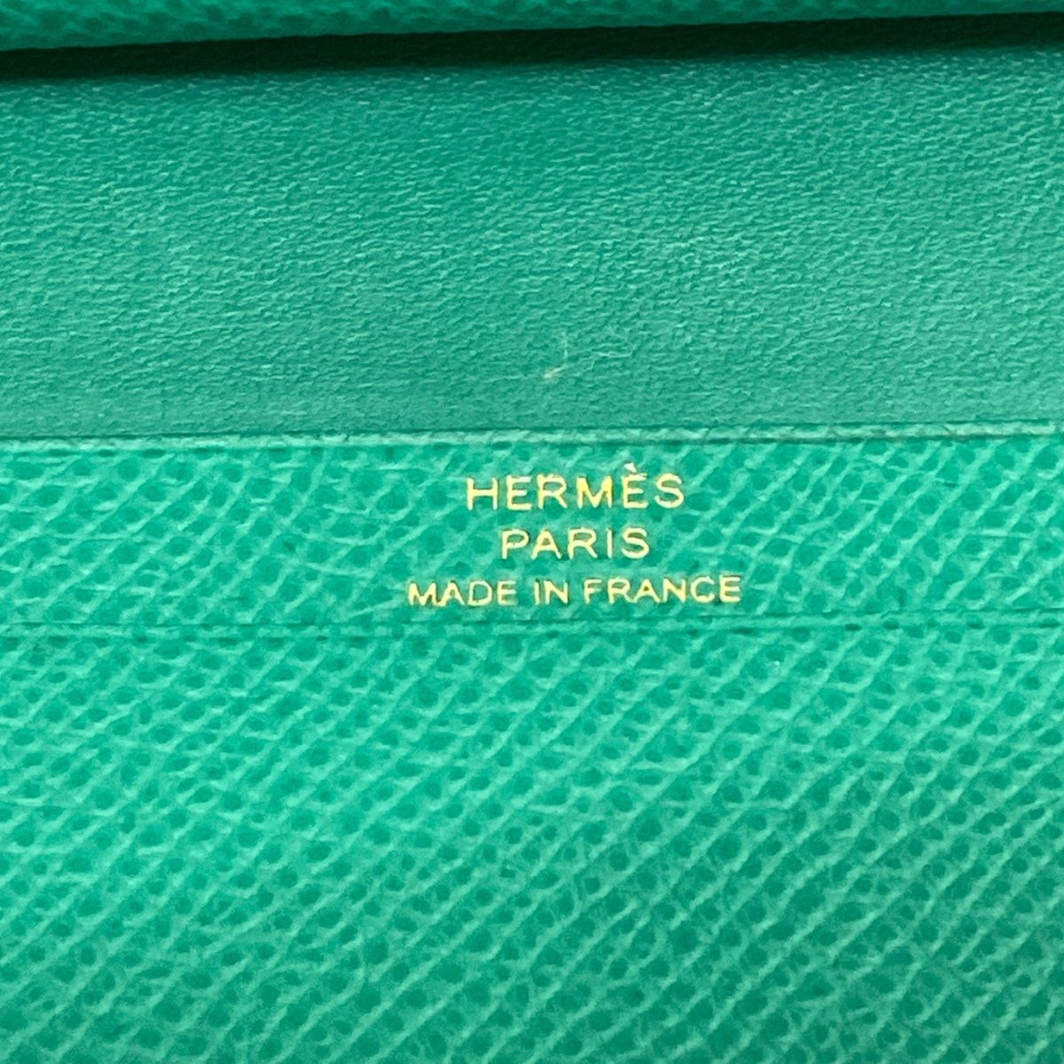 Hermes Bifold Wallet Bearn Mini Vert Jade Gold — view 5
