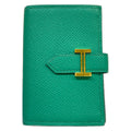 Hermes Bifold Wallet Bearn Mini Vert Jade Gold