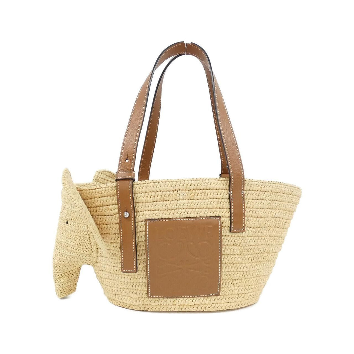 Loewe Animales Elephant Basket Small Bag
