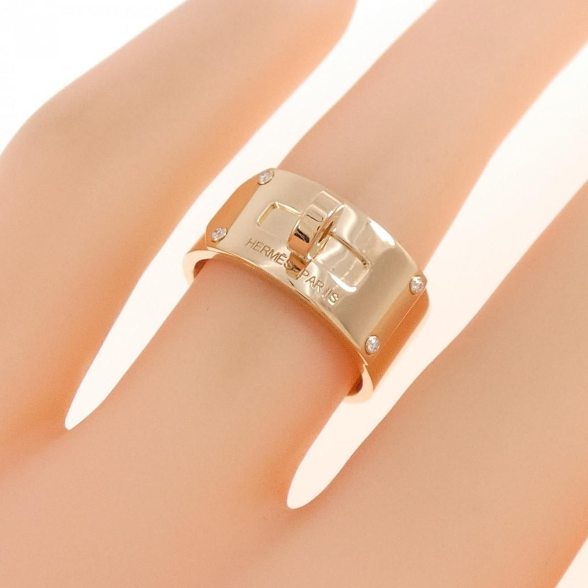 Hermes Diamond Ring Pink — view 5
