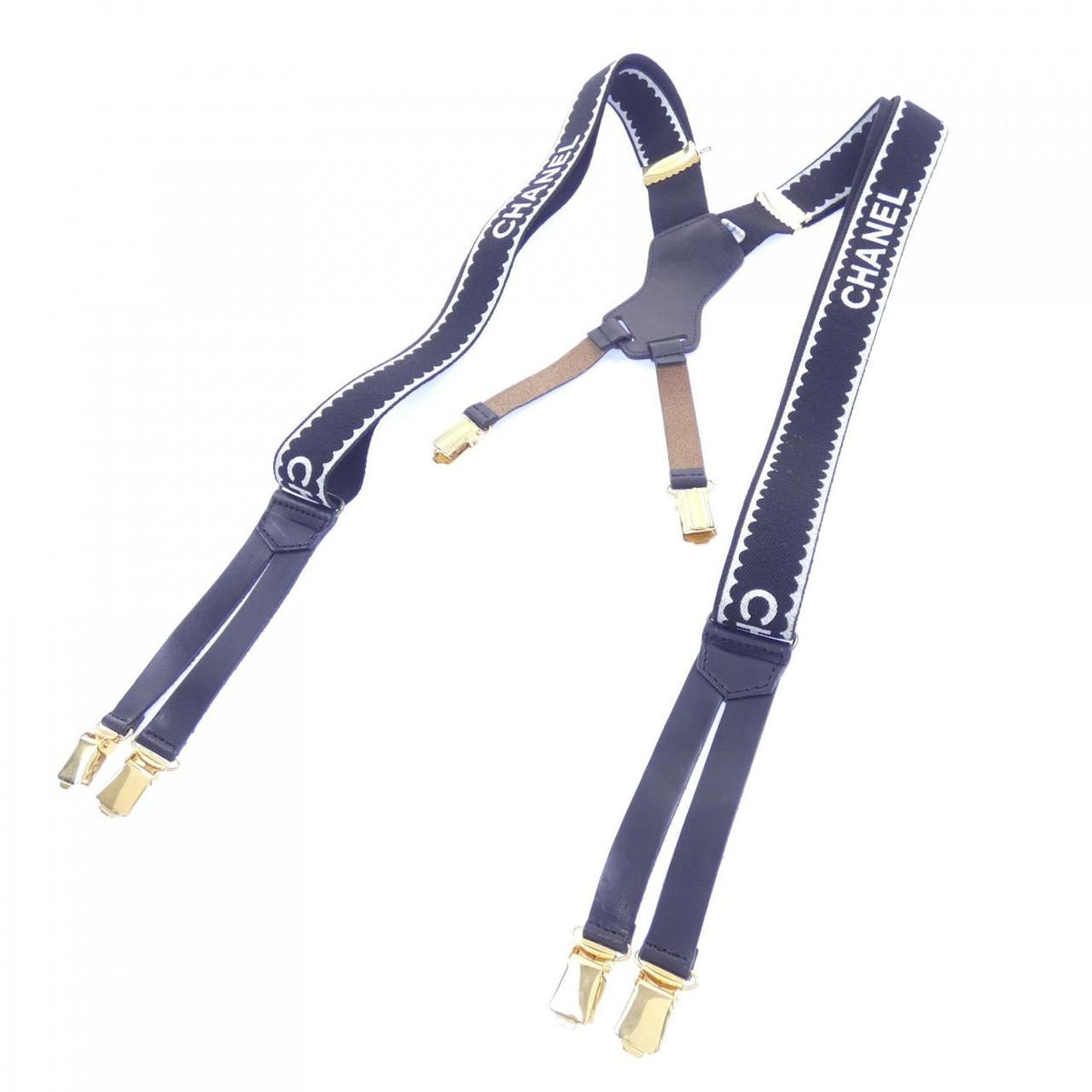 Chanel Vintage Suspenders Black