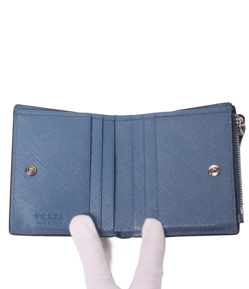 Prada Bifold Wallet Blue — view 4