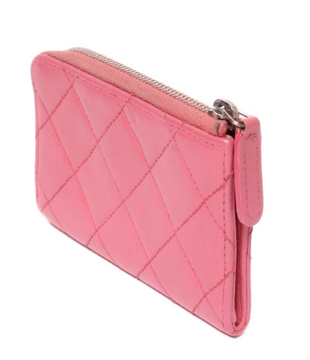 Chanel Coin Purse with Key Ring Silver Quilted Keychain — view 2