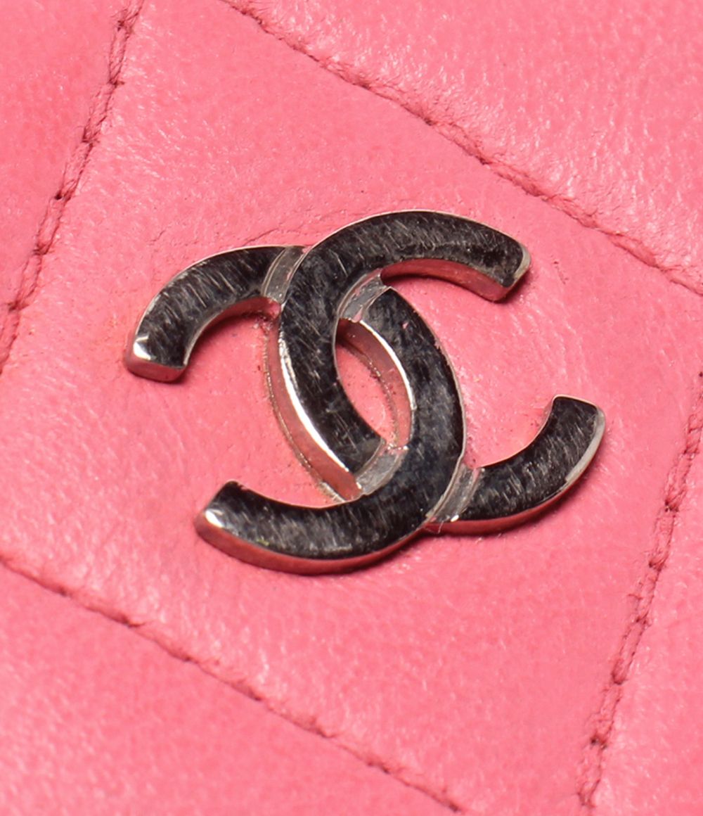 Chanel Coin Purse with Key Ring Silver Quilted Keychain — view 8