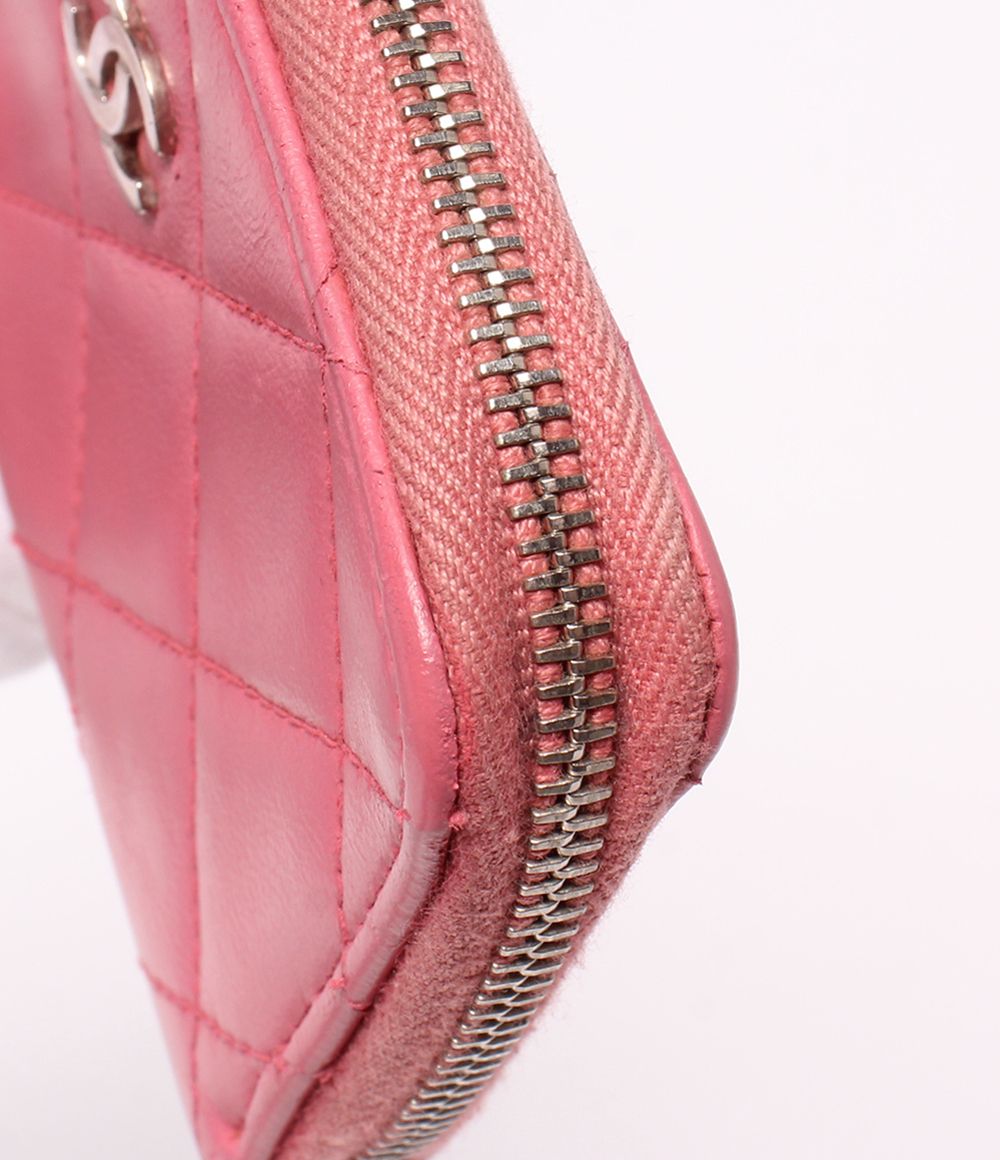 Chanel Coin Purse with Key Ring Silver Quilted Keychain — view 6
