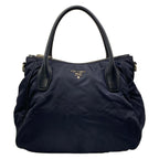 Prada Handbag Navy Dark Leather