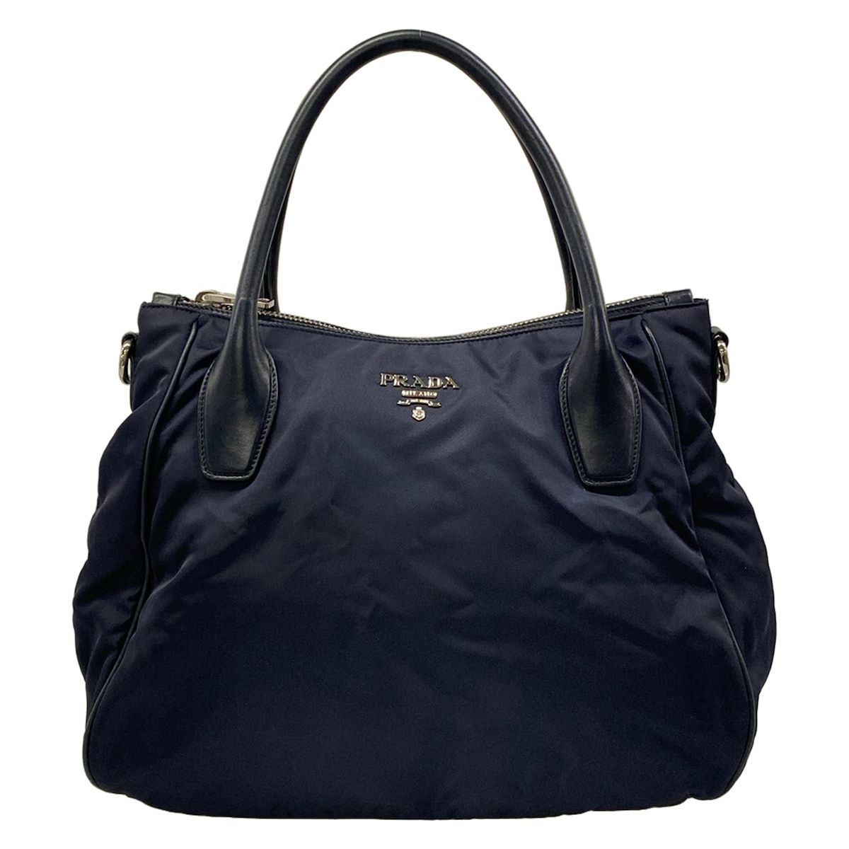 Prada Handbag Navy Dark Leather