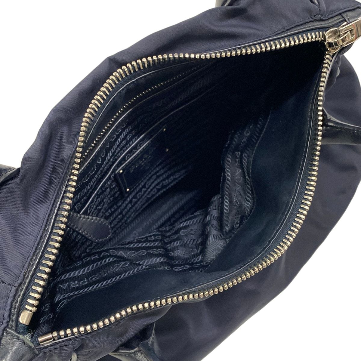 Prada Handbag Navy Dark Leather — view 7