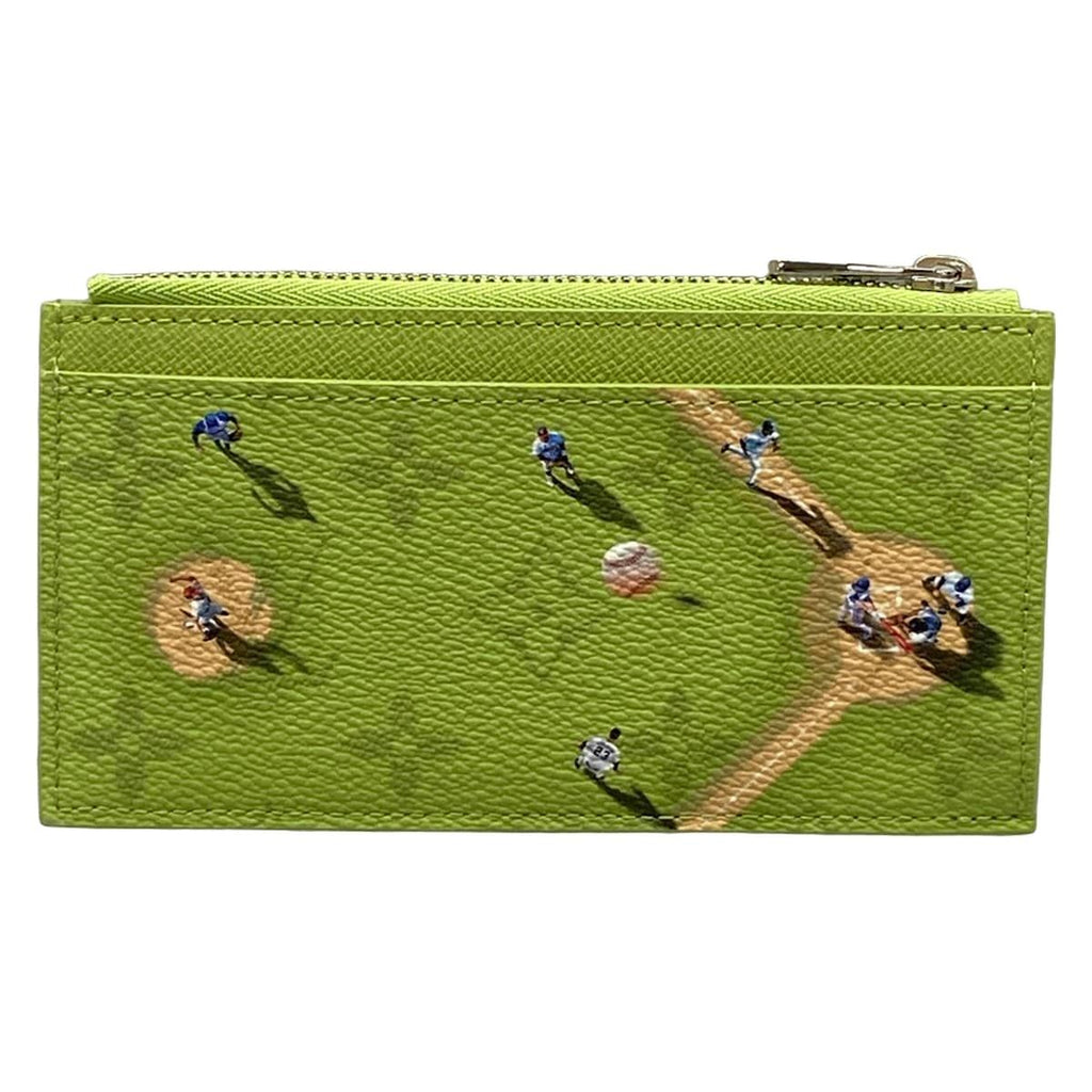 Louis Vuitton Coin Card Holder Baseball Green Stadium — view 2