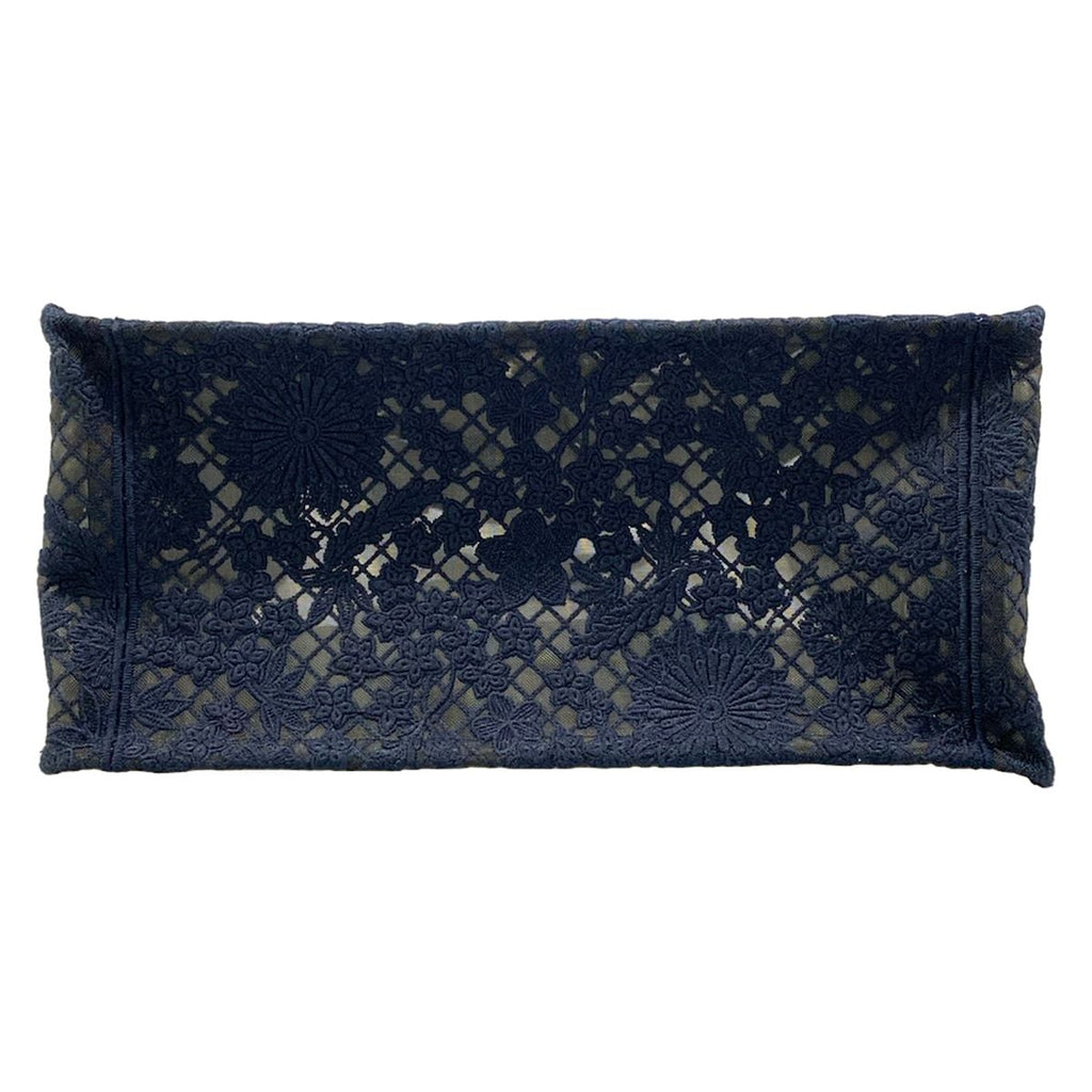 Dior Tote Book Medium Vintage Small Navy Lace Flower Mesh — view 5