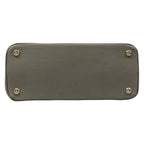 Prada Handbag Galleria Medium Bag Gray White Leather — view 5