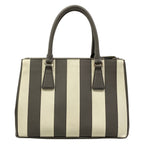 Prada Handbag Galleria Medium Bag Gray White Leather — view 3