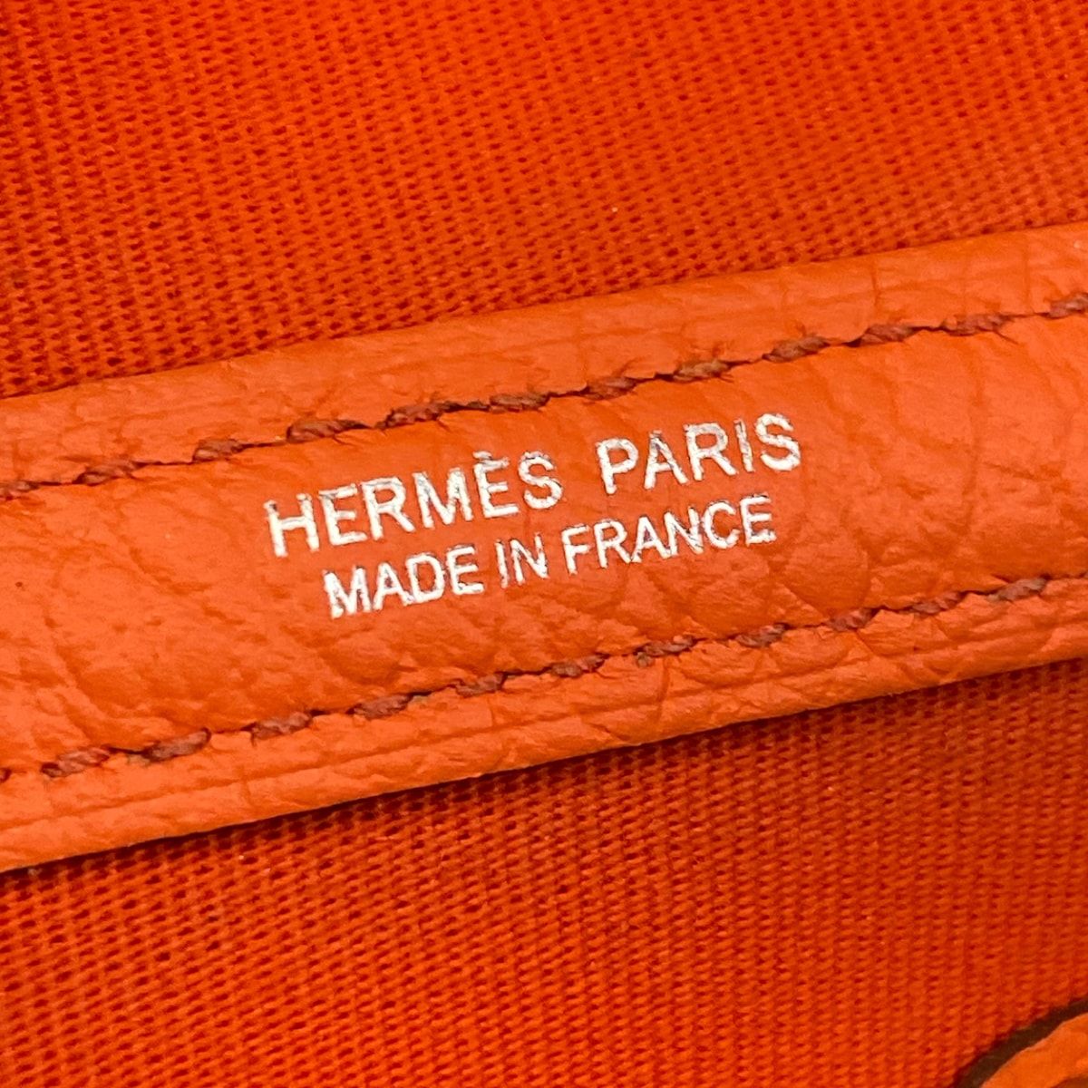 Hermes Handbag Garden Party TPM Orange Leather — view 8