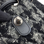 Chanel Backpack CC Logo Chain Tweed Black — view 8