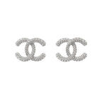 Chanel Earrings CC Logo Rhinestone