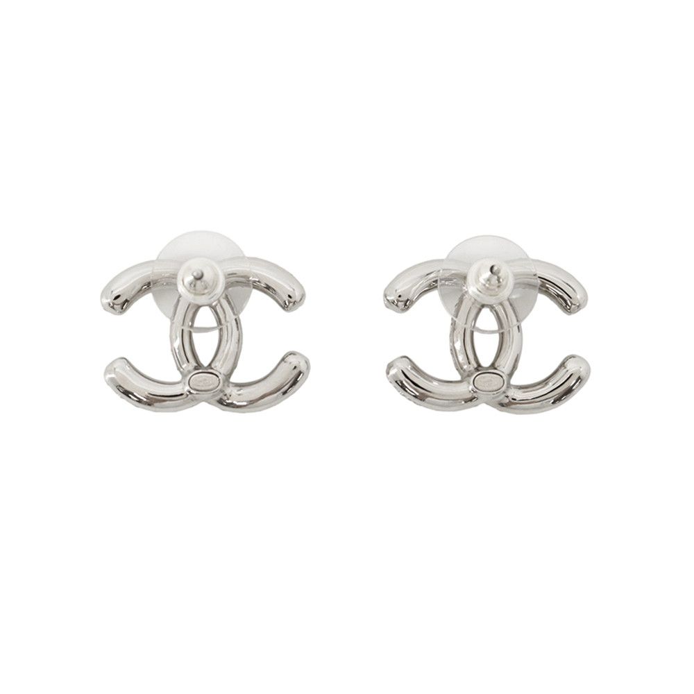 Chanel Earrings CC Logo Rhinestone — view 3