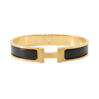 Hermes Bracelet Clic HH Black Gold Bangle