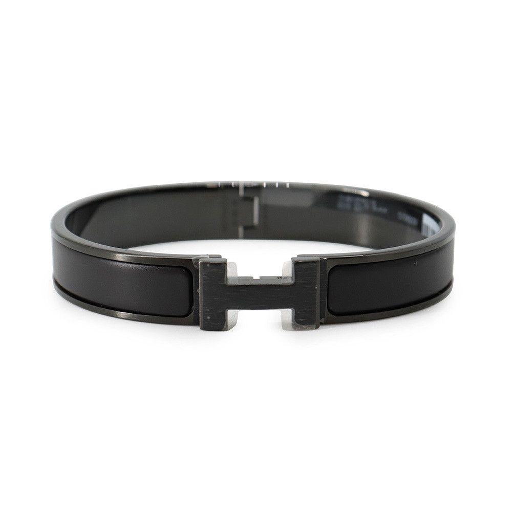 Hermes Bracelet Clic HH Black Bangle