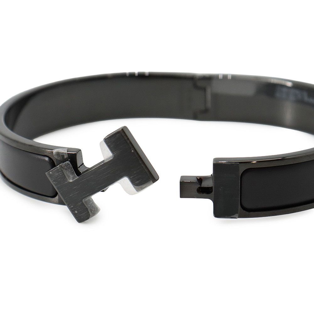 Hermes Bracelet Clic HH Black Bangle — view 5