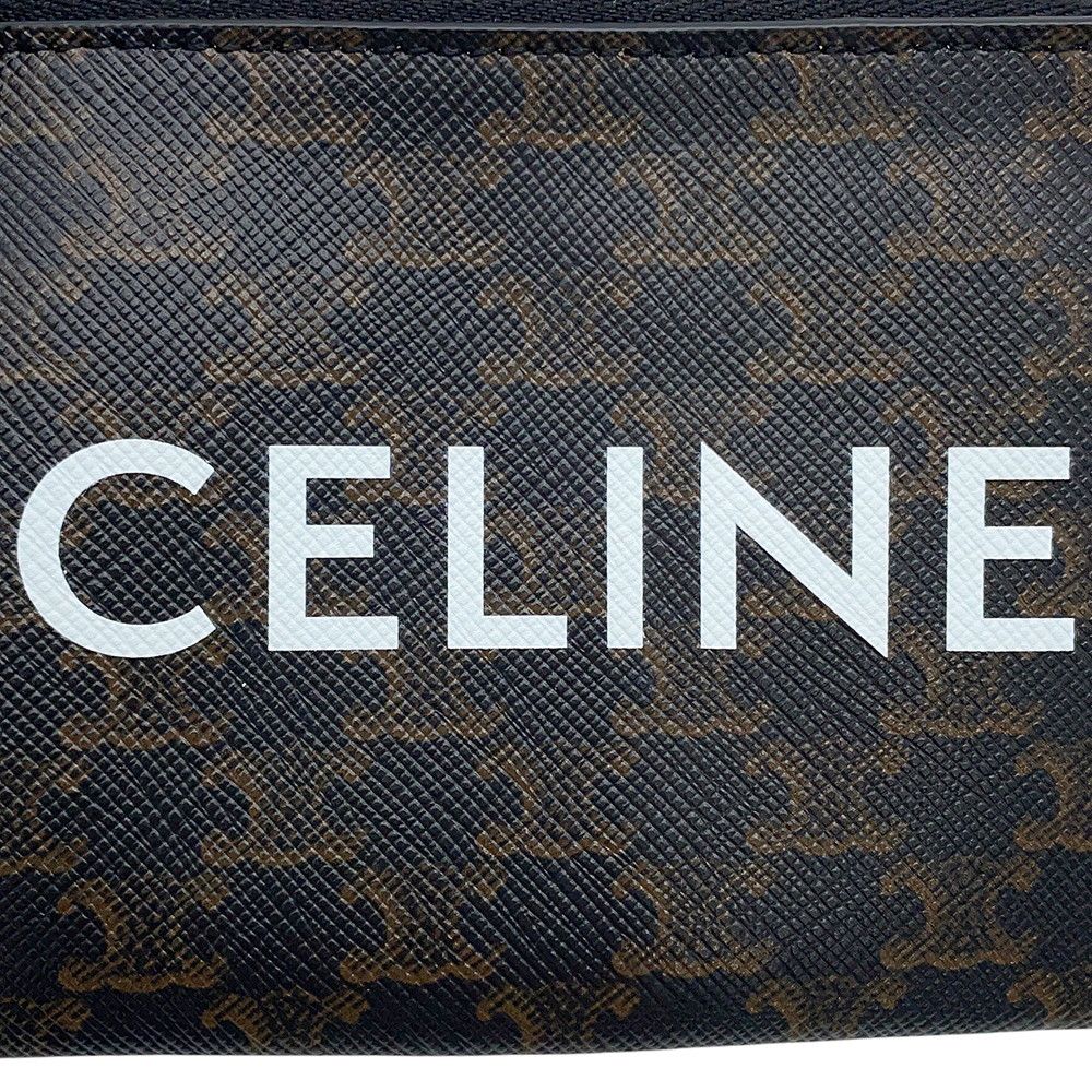 Celine Coin Purse Triomphe Logo with Key Ring Card Case Keychain — view 8