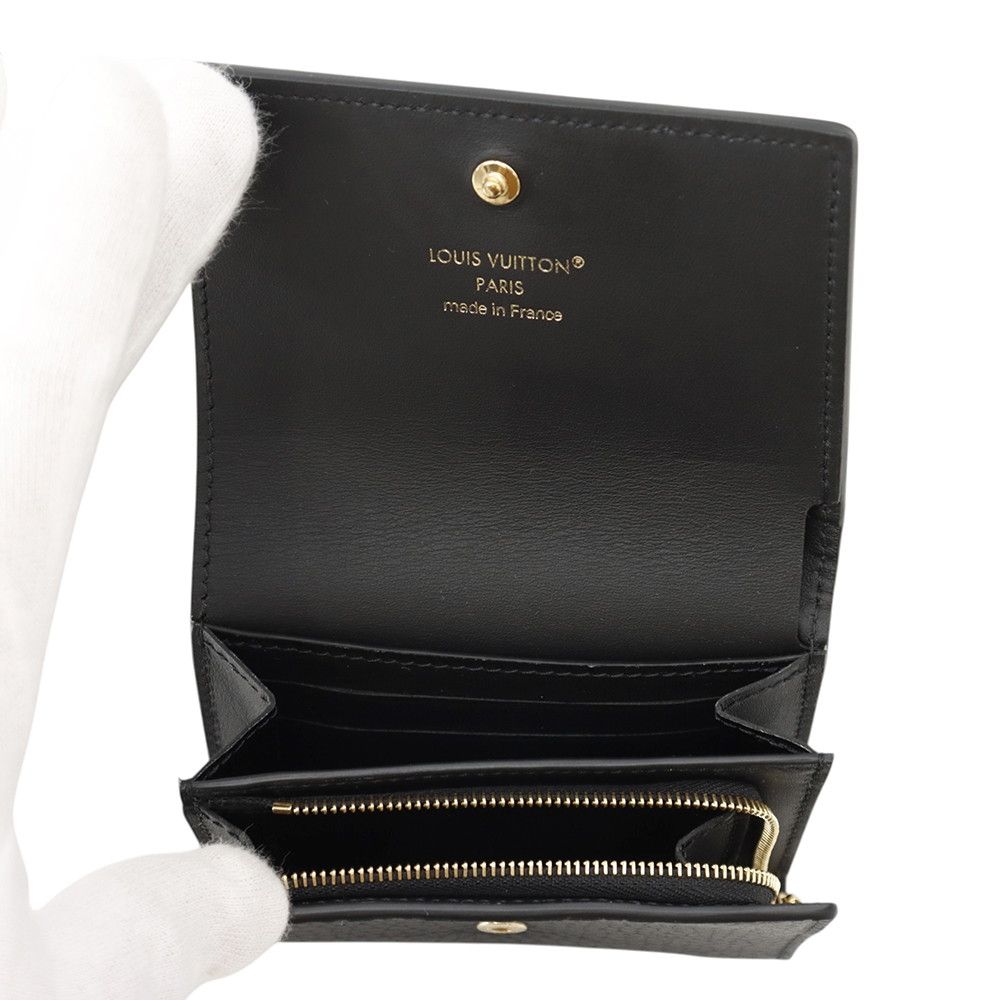 Louis Vuitton Trifold Wallet Taurillon Leather Portefeuille Capucines Tiny Black — view 5